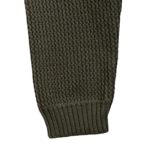 R&R Outdoors Henley Thermal Knit Sweater Olive Green Gorpcore Outdoor Rugged-M - Picture 5 of 10